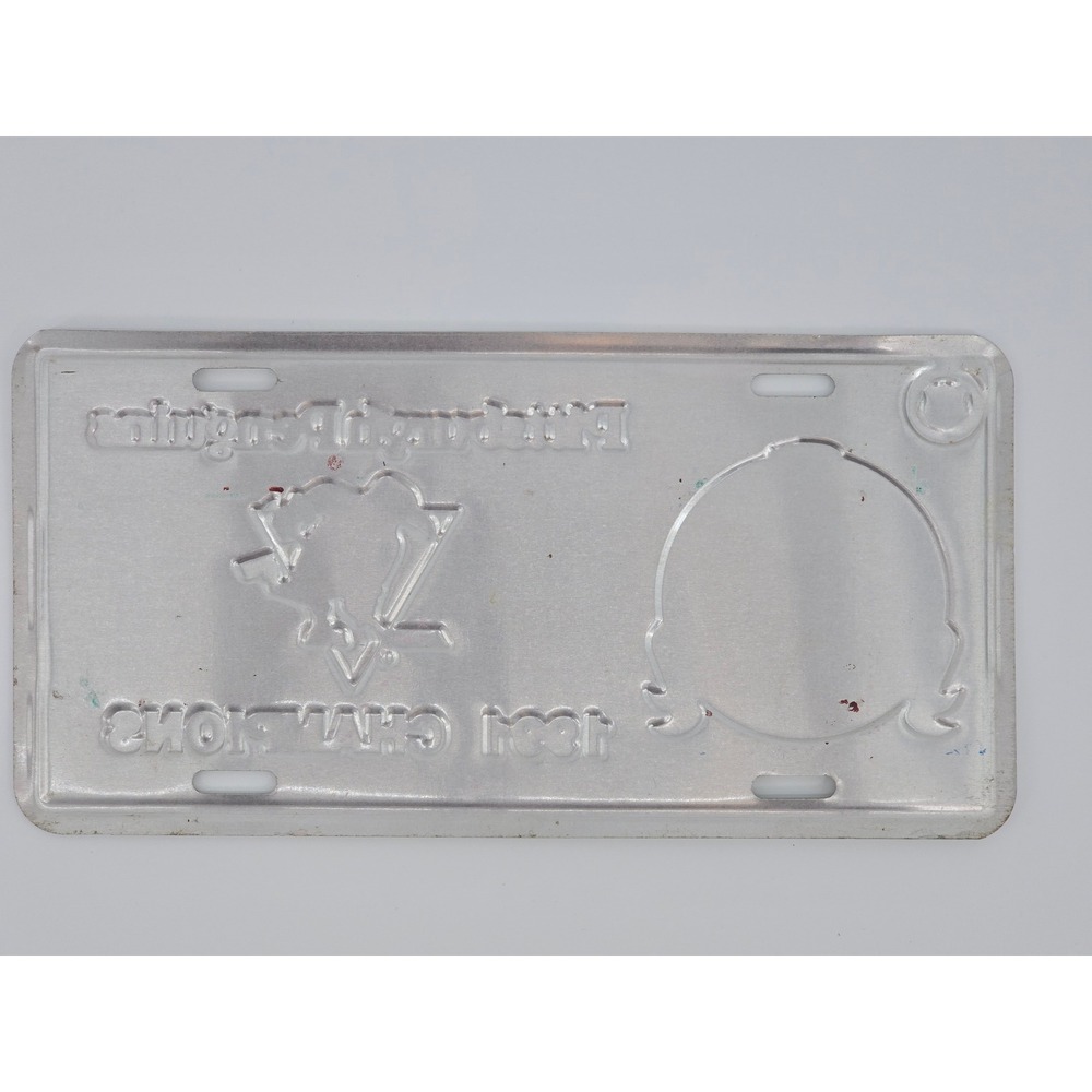 Vintage Pittsburgh Penguins 1991 Stanley Cup Champions Metal License Plate NHL